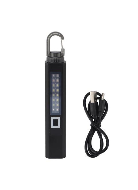 LED Flashlight High Luminous Flux Super Bright Multi Modes USB Rechargeable Handheld Flashlight with Hook for Camping Hiking Fishing Hunting