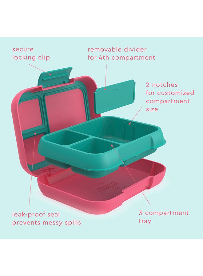 Bentgo Pop Lunchbox - Removable Divider - Bright Coral/Teal - Image 4