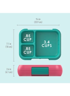 Bentgo Pop Lunchbox - Removable Divider - Bright Coral/Teal  - Image 5