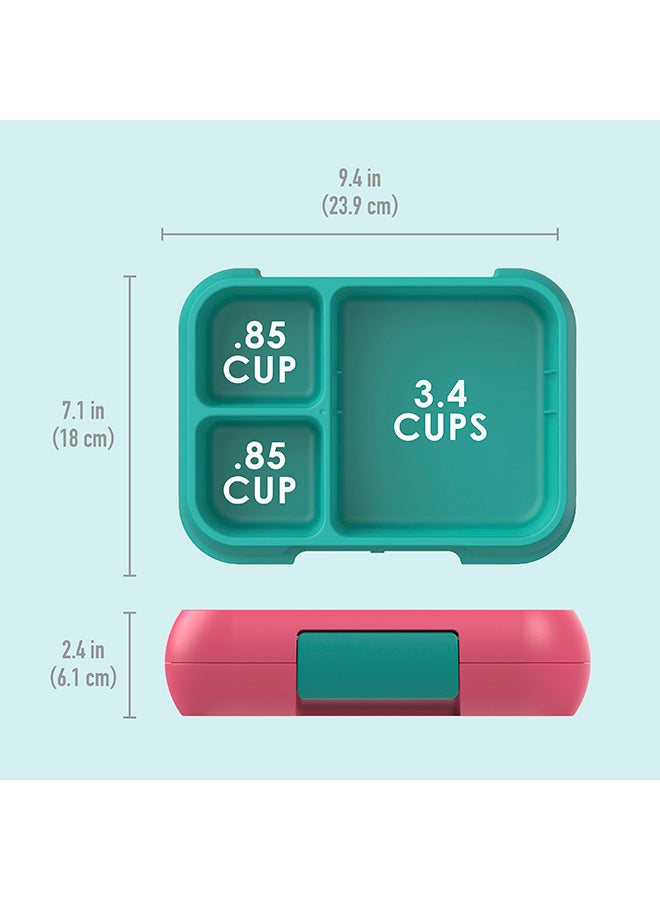 Bentgo Pop Lunchbox - Removable Divider - Bright Coral/Teal - Image 5