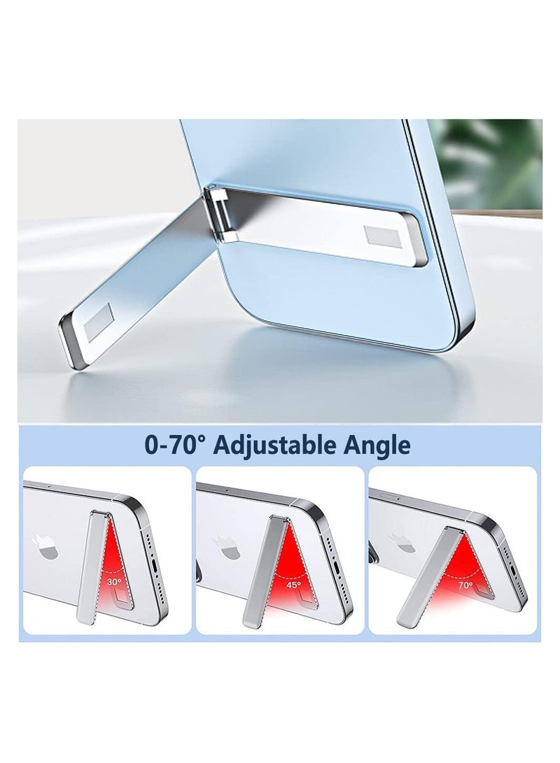 SYOSI Cell Phone Kickstand, 2 Pack Vertical and Horizontal Aluminum Phone Stand for Desk, Adjustable Angles Up To 75°, for Desk Compatible with Iphone, Samsung, Ipad, Tablets and More, for 4-12"Smartphones - Image 3