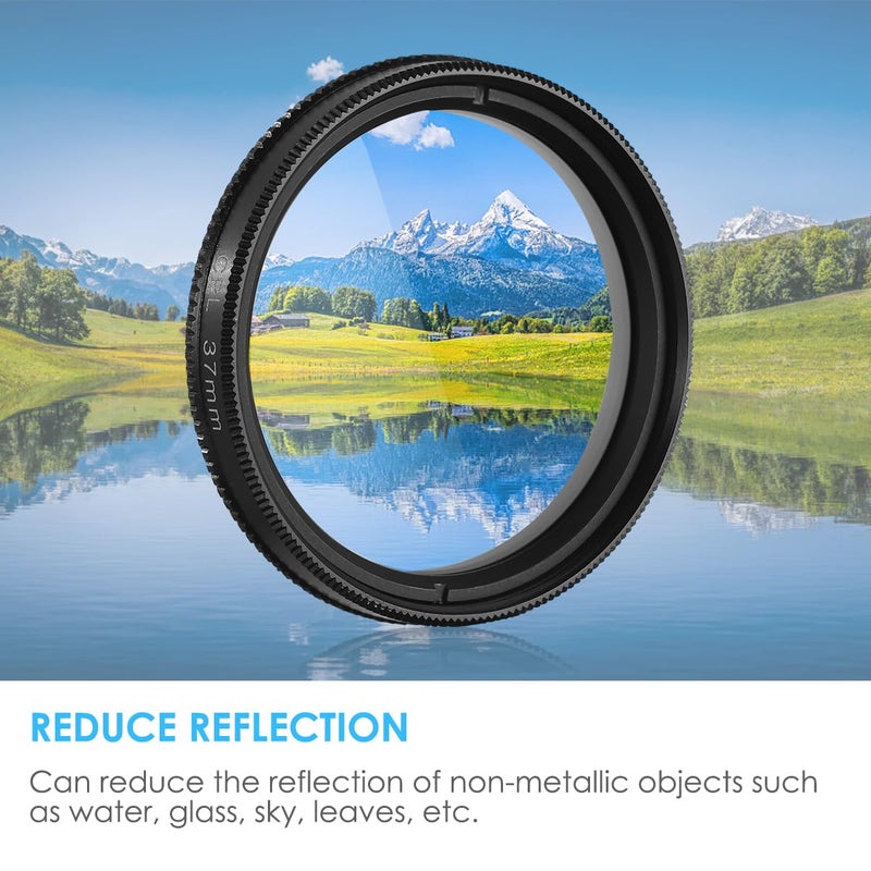 UKCOCO 37mm Cpl Phone Camera Lens - Ultra-Thin Clip-on Circular Polarizer Filter for Smartphones - Enhance Color Saturation, Reduce Glare, Portable and Detachable - Image 4