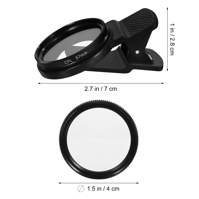 UKCOCO 37mm Cpl Phone Camera Lens - Ultra-Thin Clip-on Circular Polarizer Filter for Smartphones - Enhance Color Saturation, Reduce Glare, Portable and Detachable - Image 5