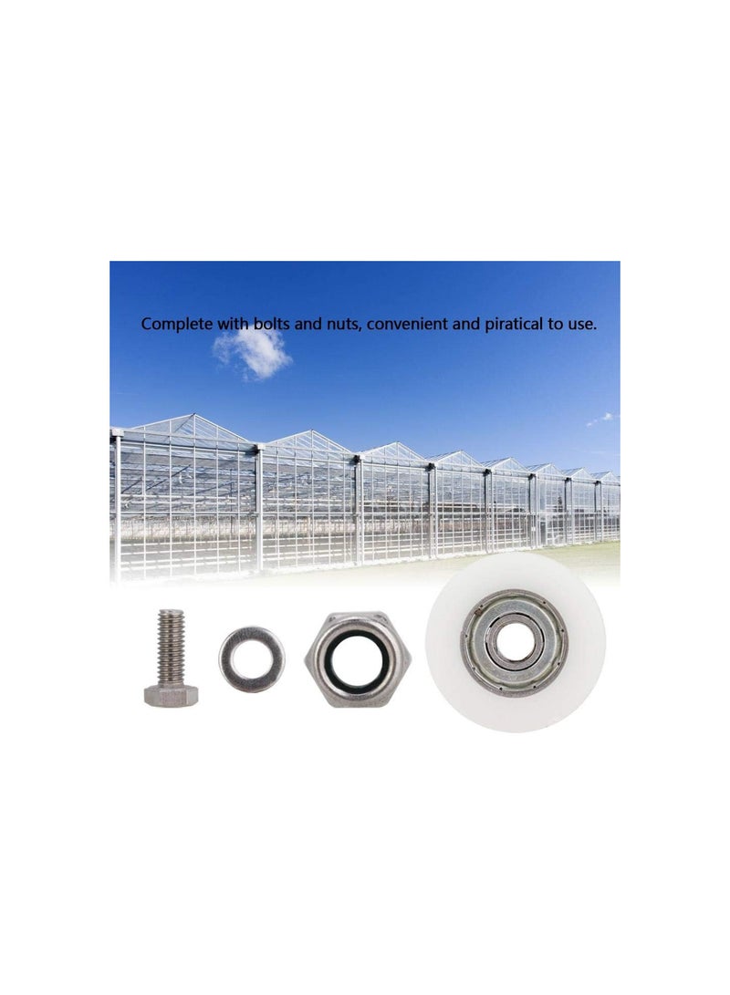 GGOOT Smooth Greenhouse Door Wheels Replacement Kit, with Bolts and Nuts Sturdy and Durable Elite Greenhouse Door Wheels, for Storage Room Greenhouse  - Image 5