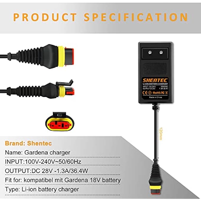 rayihni POWER SUPPLY 28 V COMPATIBLE WITH GARDENA R50LI, R80LI, R40LI, R45LI, R70LI, SILENO CITY, SILENO LIFE, SILENO MINIMO LAWNMOWER, ROBOTIC LAWNMOWER, ROBOTIC LAWNMOWER - Image 2