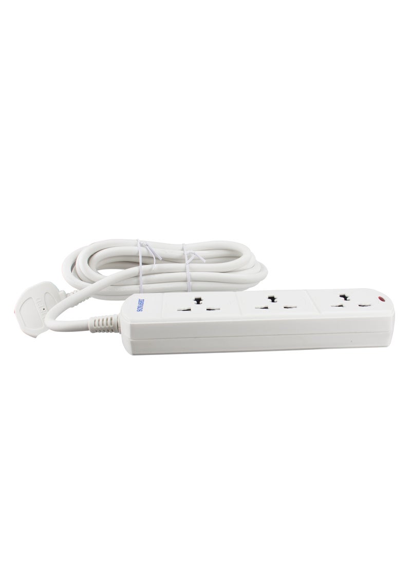SONASHI - 3Way Universal Extension Socket with 3M Length Copper AC Cord  Featured with Indicator Light and Safety Shutter  Ideal For All Electronic Devices SES-903 - Image 1