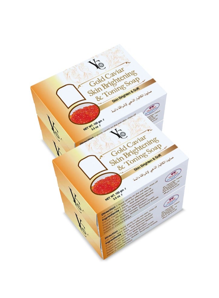 Gold Caviar Skin Brightening & Toning Soap 100g - 4pcs