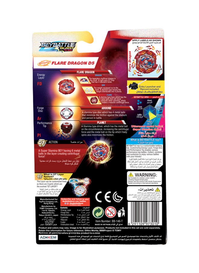 BEYBATTLE BURST - Beybattle Burst S4 Starter Flare Dragon D5 - Image 1