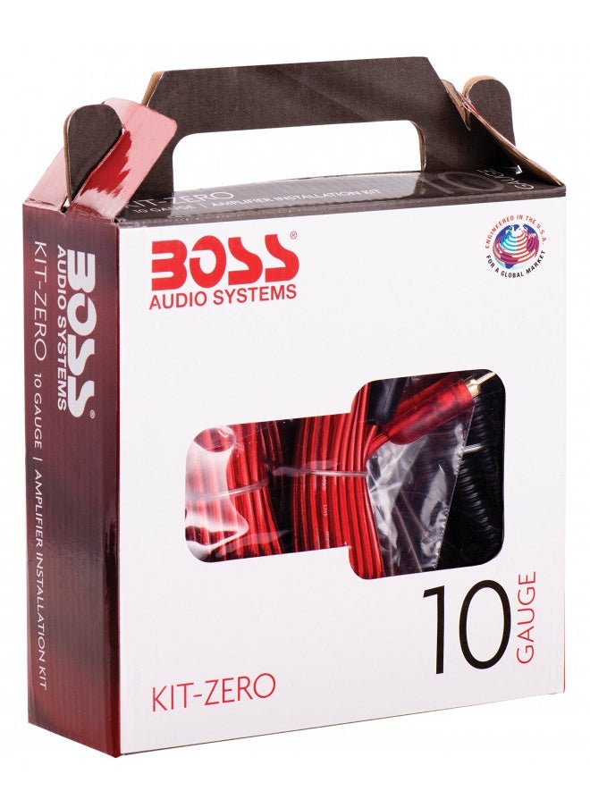 BOSS AUDIO SYSTEMS Boss Audio Systems Kit-Zero 10 Gauge Wiring Installation Kit For Car Amplifiers - A Car Amplifier Wiring Kit Helps You Make Connections And Brings Power To Your Radio, Subwoofers And Speakers  - Image 3