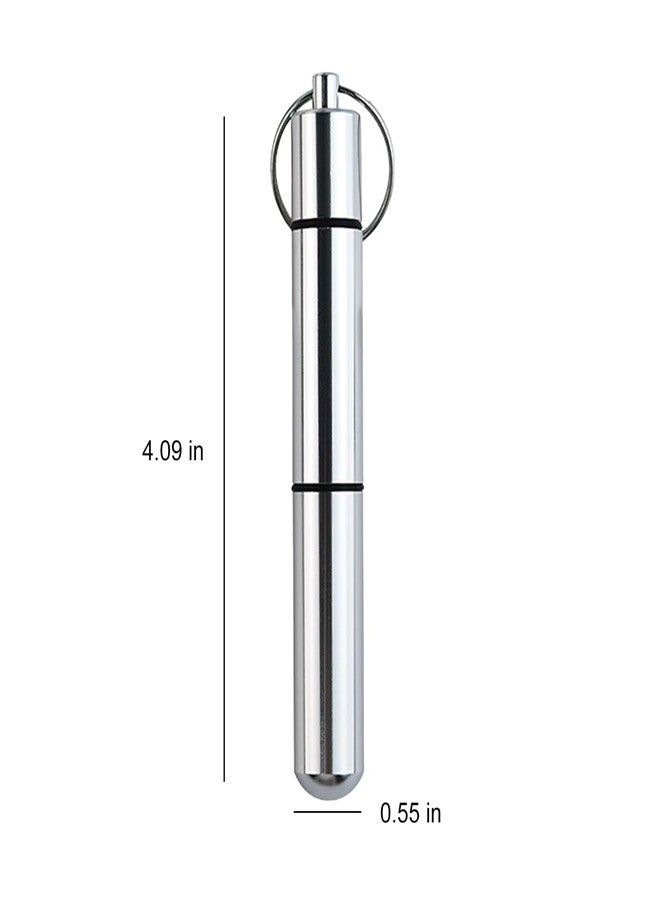 ZGGAZCA Pocket Toothpick Holder Portable Keychain Case Waterproof Aluminium Alloy Toothpick Box with Key Ring Compact Travel Holder for Toothpicks Purse Accessory Small Metal Tooth Pick Case - Image 2