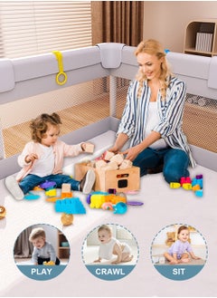 Baby Playpen With Play Mat, Baby Play Activity Center With Balls, Two Hand Grips And Storage Bag, Safety Play Yard - pzsku/ZD6992E497DB4772417FAZ/45/_/1733370761/b55d45b2-1aef-4aa8-b522-cadbe0a052f3