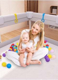 Baby Playpen With Play Mat, Baby Play Activity Center With Balls, Two Hand Grips And Storage Bag, Safety Play Yard - pzsku/ZD6992E497DB4772417FAZ/45/_/1733377858/374eaf0f-0352-41c4-a766-13286d33db71