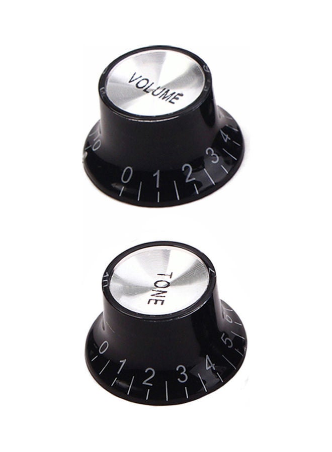 Loquat Pack Of 2 Volume And Tone Aluminum Acrylic Electric Bass Guitar Control Knob Accessories - Image 2