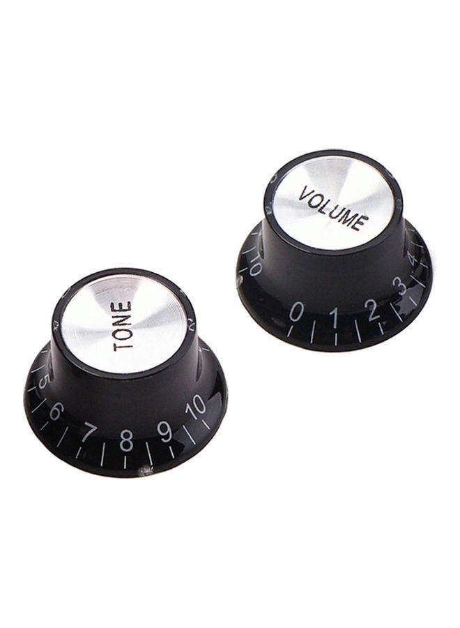 Loquat Pack Of 2 Volume And Tone Aluminum Acrylic Electric Bass Guitar Control Knob Accessories - Image 3