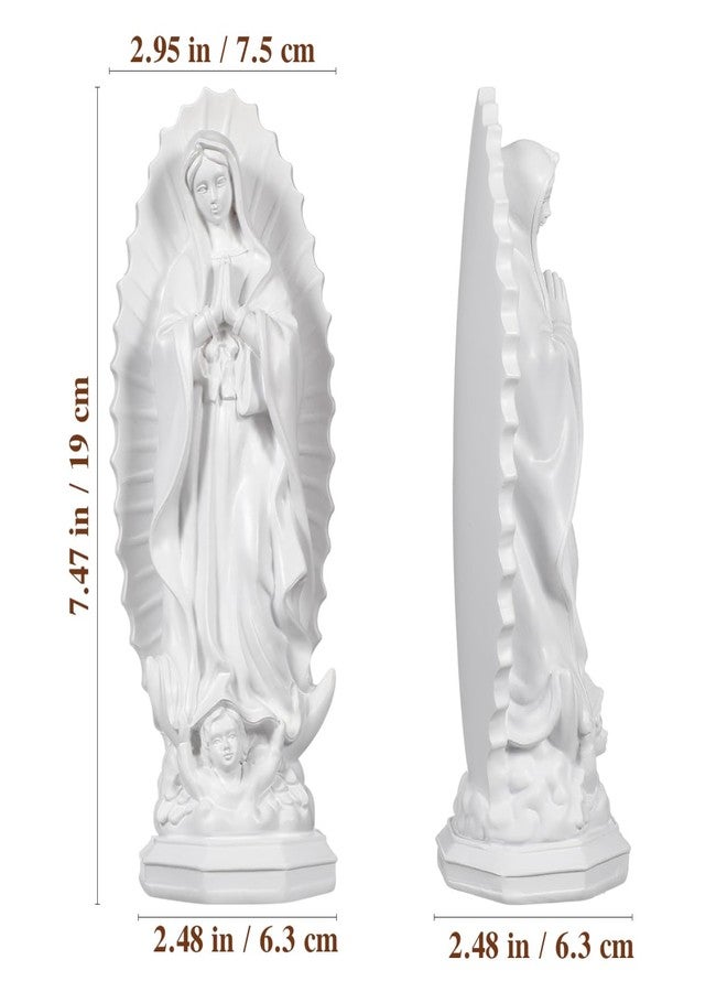 ARTIBETTER Our Lady of Guadalupe Statue Virgin Mary Statue Catholic Decor Madonna Figurine Mexican Decor Christian Figurine Resin Mother Mary Sculpture Grey - Image 2