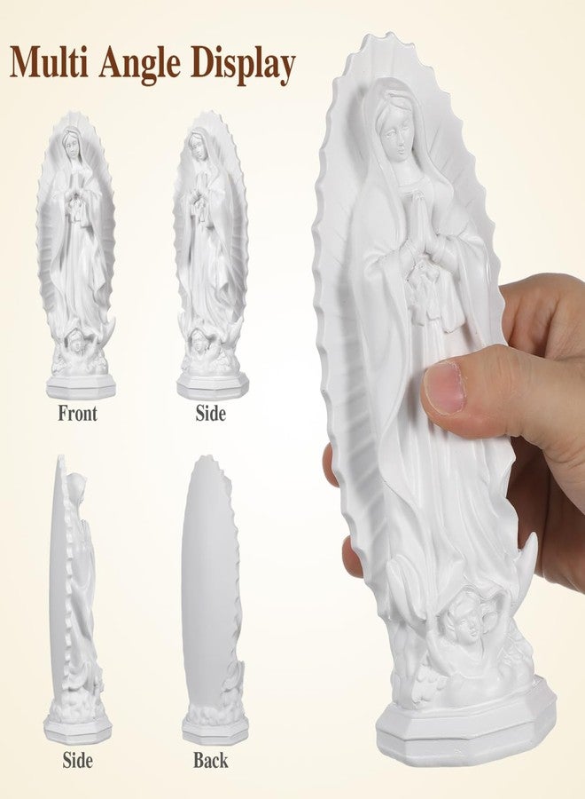 ARTIBETTER Our Lady of Guadalupe Statue Virgin Mary Statue Catholic Decor Madonna Figurine Mexican Decor Christian Figurine Resin Mother Mary Sculpture Grey - Image 4