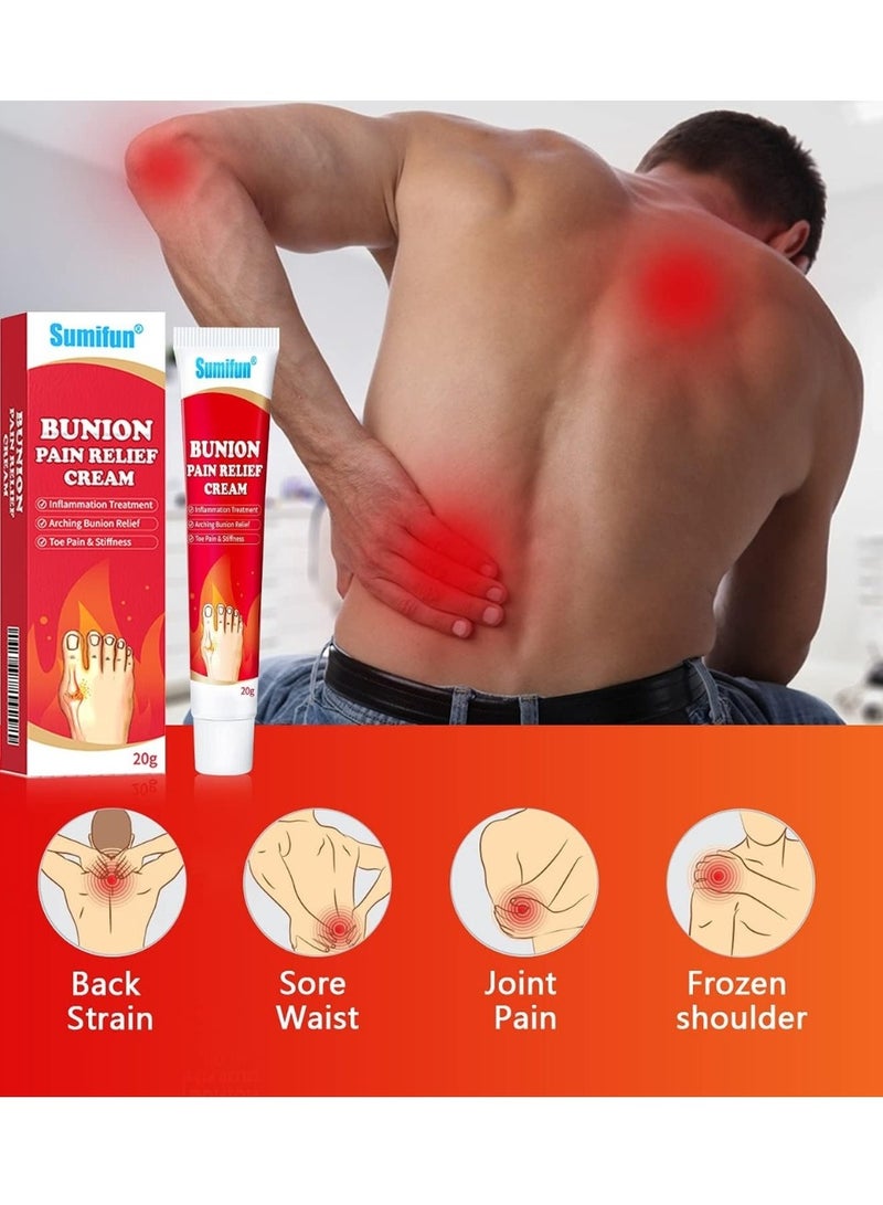 Sumifun كريم تخفيف آلام البثور كريم تخفيف تصلب أصابع القدم كريم تخفيف آلام البثور للقدمين لتخفيف آلام المفاصل تصلب علاج الالتهاب كريم البثور مرهم الشفاء الطبيعي 20 جرام - Image 4