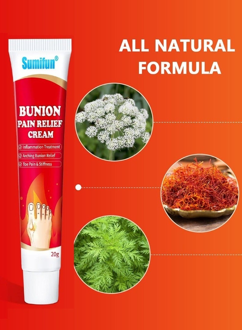 Sumifun كريم تخفيف آلام البثور كريم تخفيف تصلب أصابع القدم كريم تخفيف آلام البثور للقدمين لتخفيف آلام المفاصل تصلب علاج الالتهاب كريم البثور مرهم الشفاء الطبيعي 20 جرام - Image 5