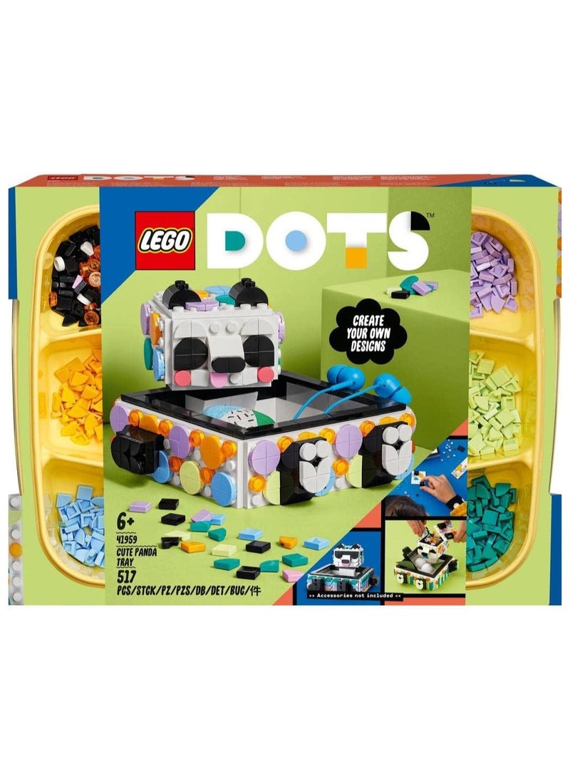 LEGO - LEGO DOTS Cute Panda Tray 41959 DIY Craft and Decoration Kit; Building Blocks Toy Set - Image 1