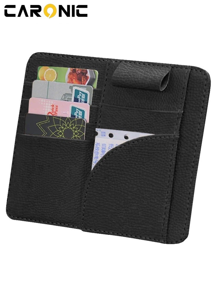 CARONIC Car sun visor card holder Black - Image 1