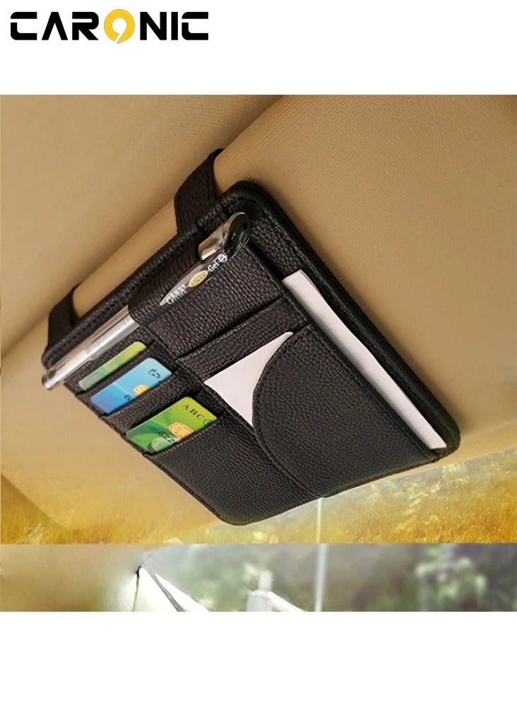 CARONIC Car sun visor card holder Black - Image 3