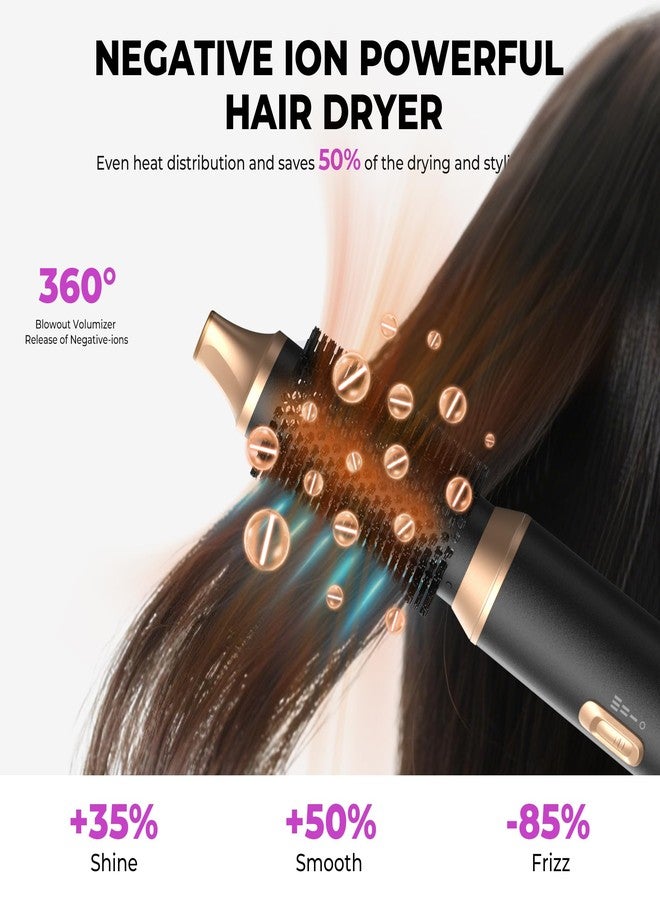 UKliss 5 in 1 Hair Styler & Blow Dryer Brush, Upgraded Detachable Hair Dryer Brush with Negative Ion, Air Curling Wrap for Drying, Curling, Straightening & Volumizing, Styling Tools for All Hair Types - Image 5