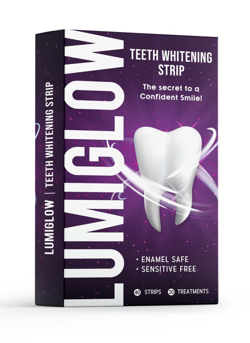 LUMIGLOW - 40-Piece Professional Teeth Whitening Dental Kit | Smilekit v34 Colour Corrector Purple Teeth Whitening Tooth Stain Removal Teeth Whitening Booster Purple Toothpaste 30 ml - Image 1