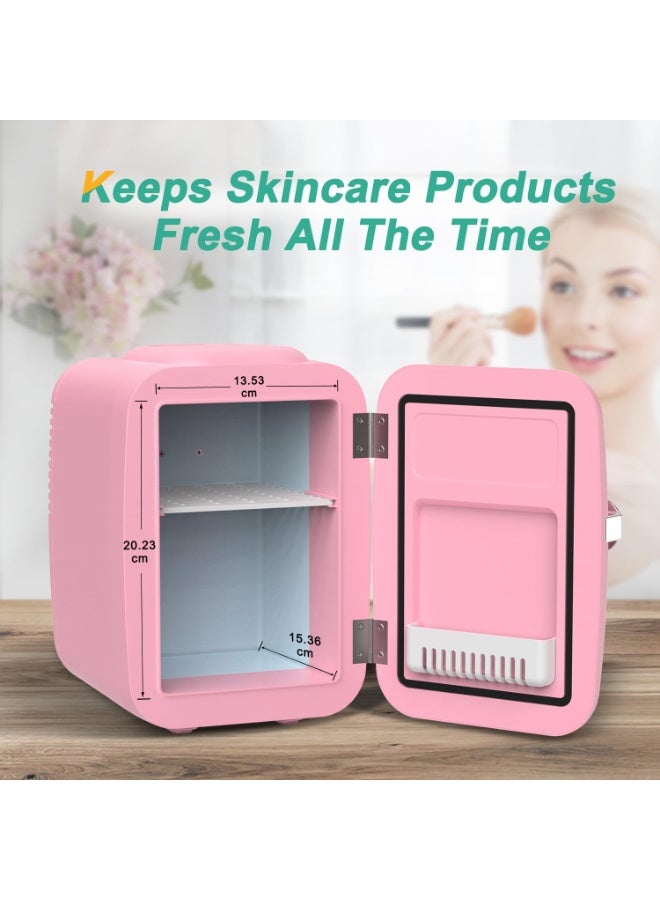 Crownful Mini Fridge, 4 Liter/6 Can Portable Cooler and Warmer Personal Refrigerator for Skin Care, Cosmetics, Beverage, Food,Great for Bedroom, Office, Car, Dorm - Image 3