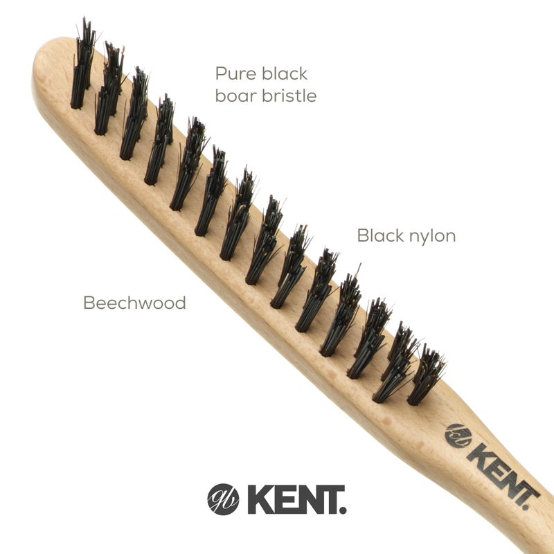 Kent PF15 Teasing Brush Edge Control Boar Bristle Hair Brush and Nylon Hair Brushes for Women Volume Control, Edge Control Brush Edge Brush, and Back Combing Brush Teasing Brushes Made in England - Image 5