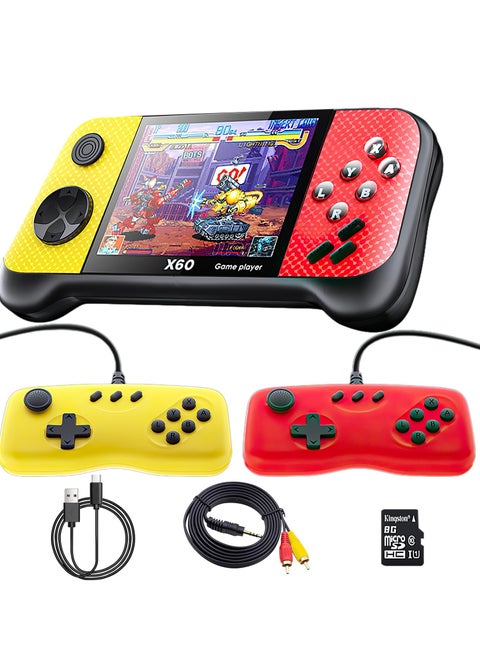 Portable Retro Game Console with 4849 Classic Games, 3.5,inch TFT LCD Screen, 10 Emulators, MP3/MP4/Ebook Support, TV Output, Includes 2 Gamepads
