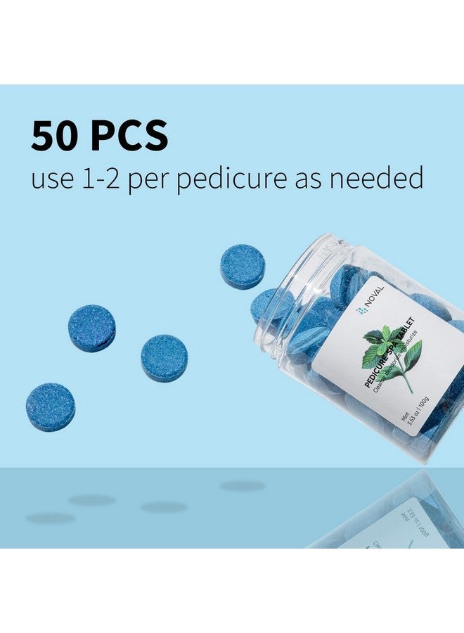 NOVAL Pedicure Supplies Spa Tablets Foot Bath Foot Soak For Softening Skin Care, 100G (Mint) - Image 2