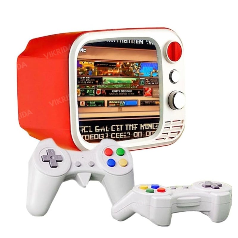 VikriDa 2025 New Edition Portable Mini TV Gaming,Handheld Retro Gamebox Console with 740 Classic Games,Trendy 3.5" Screen,TV Output,2.4 G Wireless Controller Gamepad, Video Games for Kids - Image 1