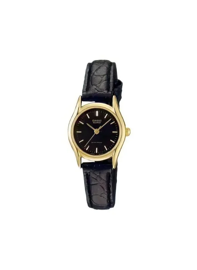 CASIO Women's Analog Display Watch With Brown Leather Strap - LTP-1094Q-1A