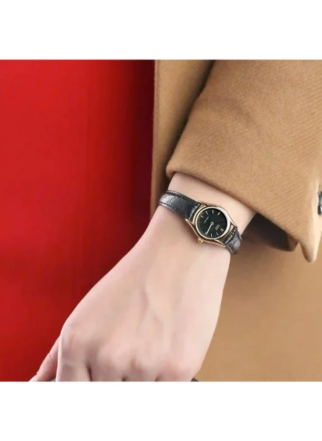 CASIO Women's Analog Display Watch With Brown Leather Strap - LTP-1094Q-1A