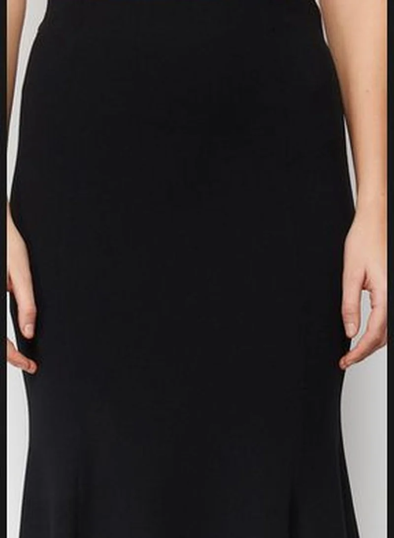 trendyol Black Midi Pleated Skirt