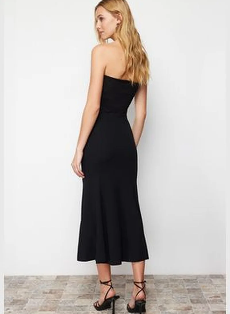 trendyol Black Midi Pleated Skirt