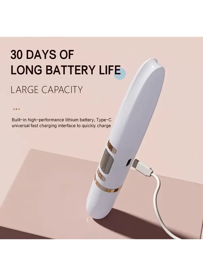 3 In 1 Electric Eyebrow Trimmer And Lash Curler With Detachable Blade White USB Powered Long Lasting Styling Ergonomic Handle For Precise Brow Shaping And Natural Looking Lashes Portable Design With Built In Comb And Cleaning Brush Double Sided Anti Scald - Image 1