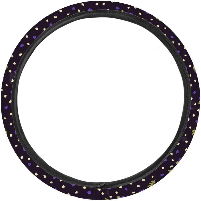 Car Steering Wheel Cover for Women and Men,Non-Slip Breathable Steering Wheel,Universal 14.5"-15" Fit for Cars and SUVs Purple Steering Wheel Cover(Purple Dandelions) - Image 2