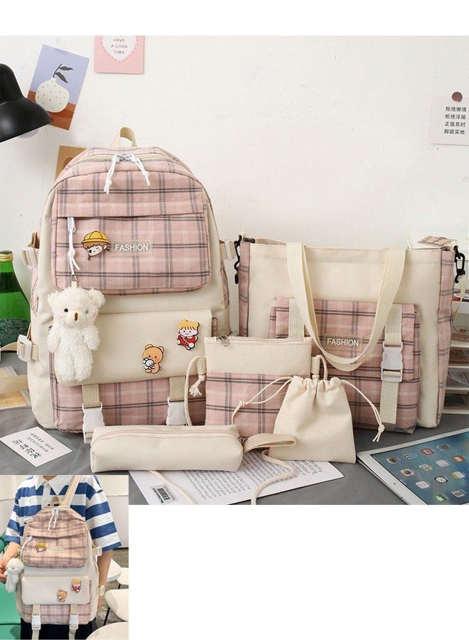 VUCATIN Kids Backpack set of 5 Toddler Backpack with Tote Bag Pencil Case Handbag Coin Purse School & Travel Backpack for Kids and Adults Shoulder Bags  - Image 1