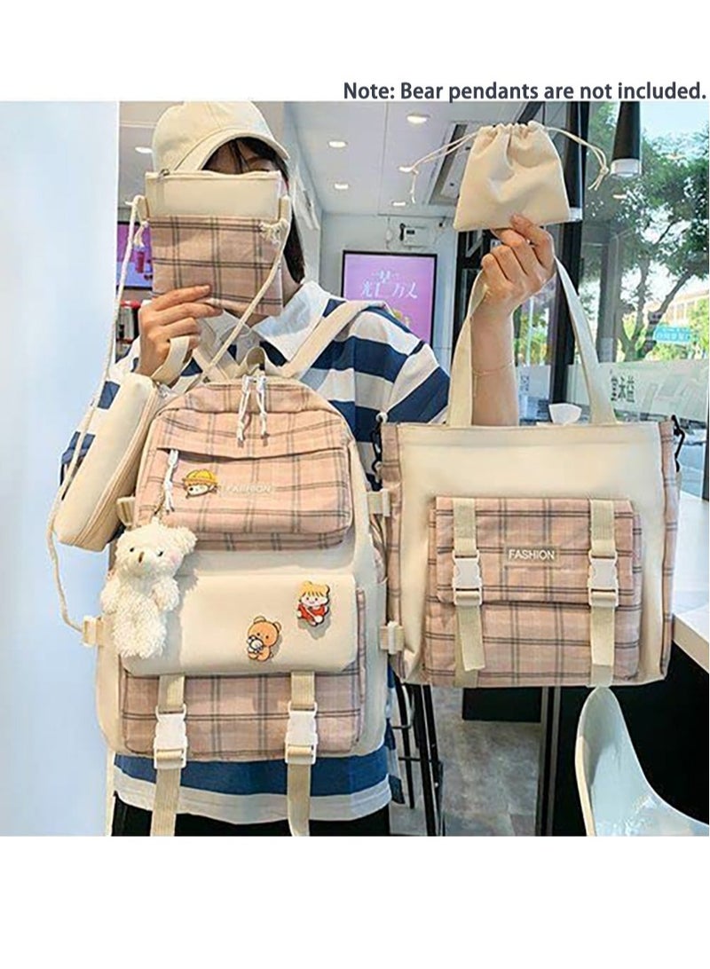 VUCATIN Kids Backpack set of 5 Toddler Backpack with Tote Bag Pencil Case Handbag Coin Purse School & Travel Backpack for Kids and Adults Shoulder Bags  - Image 2