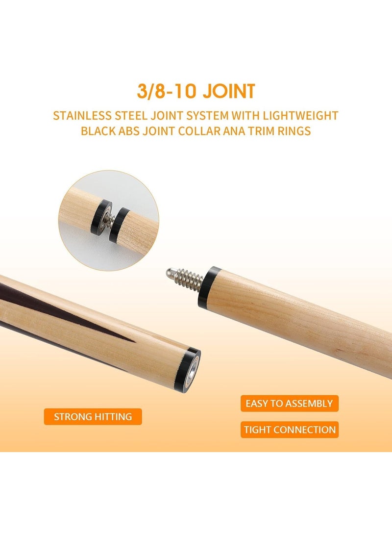 pool Cue Stick Billiard Cue Sticks with 12mm Tip Heavy Hitter Jump Break Cue Lightweight Portable Wooden Durable Cue Stick Hand Painted Billiard Sticks for House Bar Club Break Jumps Men Women - Image 2