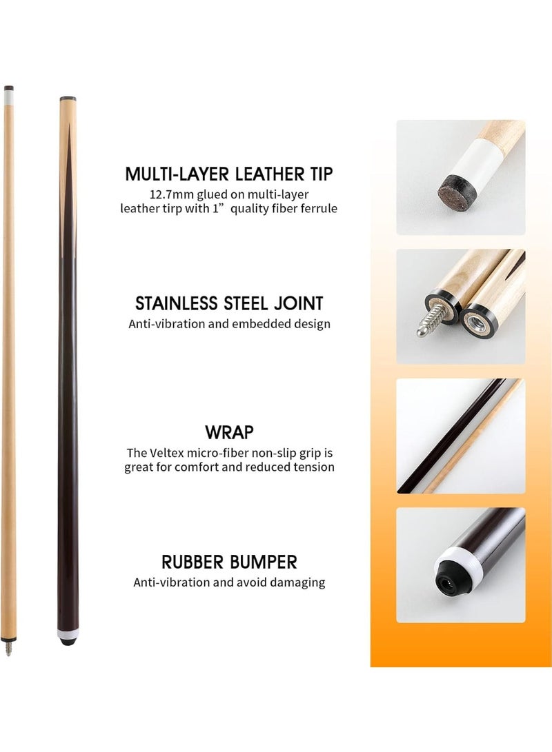 pool Cue Stick Billiard Cue Sticks with 12mm Tip Heavy Hitter Jump Break Cue Lightweight Portable Wooden Durable Cue Stick Hand Painted Billiard Sticks for House Bar Club Break Jumps Men Women - Image 3