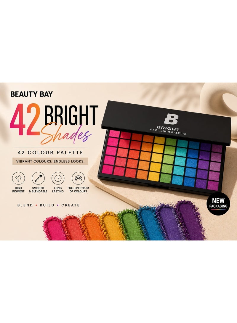بيوتي باي باليت ظلال عيون برايت 42 لون بألوان زاهية  – أصلي من BEAUTY BAY - Image 4