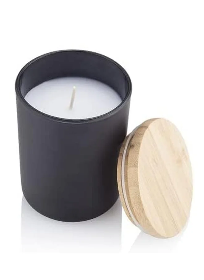 Share the Love NOUM - Arabic Oudh Scented Glass Candle with Bamboo Lid - Black