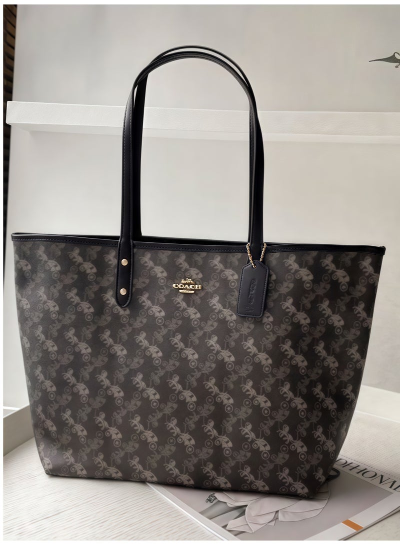 coachoutlet Coach City Tote Bag In Signature Canvas Women's Fashion Versatile Large Capacity Large Size Handheld Shoulder Bag Tote Bag  - Image 1