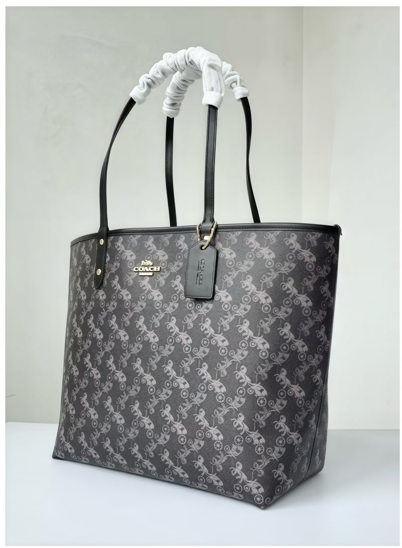 coachoutlet Coach City Tote Bag In Signature Canvas Women's Fashion Versatile Large Capacity Large Size Handheld Shoulder Bag Tote Bag  - Image 3