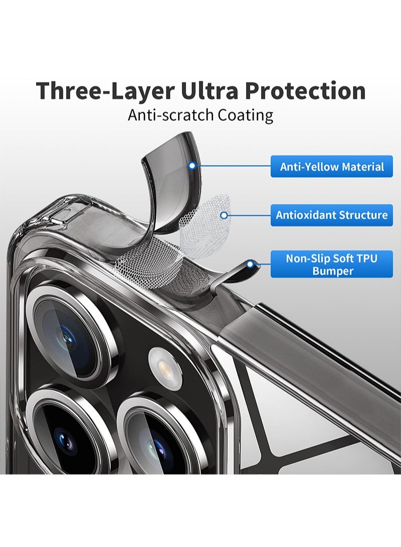 Bear iPhone 14 Pro Max Case Clear Cover [Anti-Yellowing] Ultra Thin Silicone Shockproof Back Cases Transparent Protective Phone Case for Apple iPhone 14 Pro Max 6.7 inch 2022 - Crystal Clear - Image 4