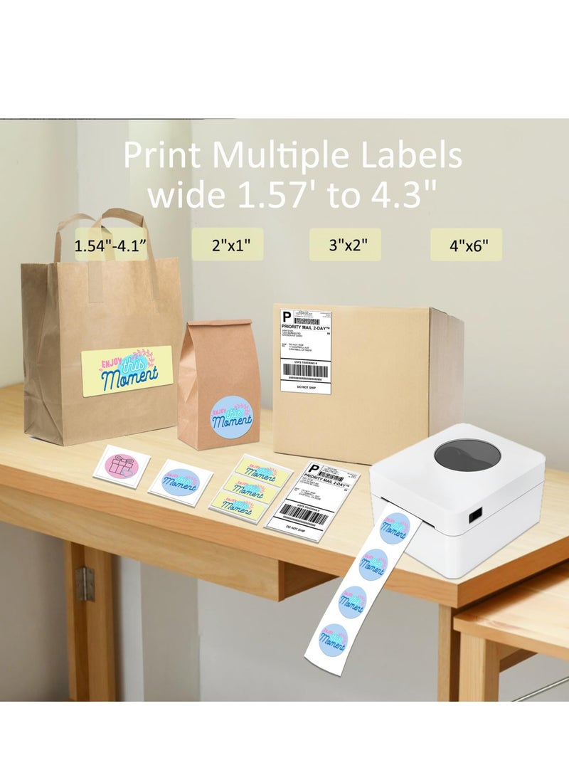 XiuWoo Thermal Shipping Label Printer 4x6 Label Print, Bluetooth Thermal Label Printer, Circle Sticker Printer, Sticker Printer for Small Business, White  - Image 5