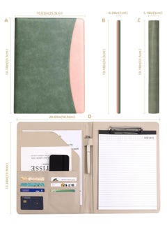SYOSI Portfolio Business Padfolio Folder, Storage Clipboard with Cover for Legal Pad Holder Letter Size A4 Writing Pad for Business School Office Conference Notepad Clip Boards (Grey)  - Image 4