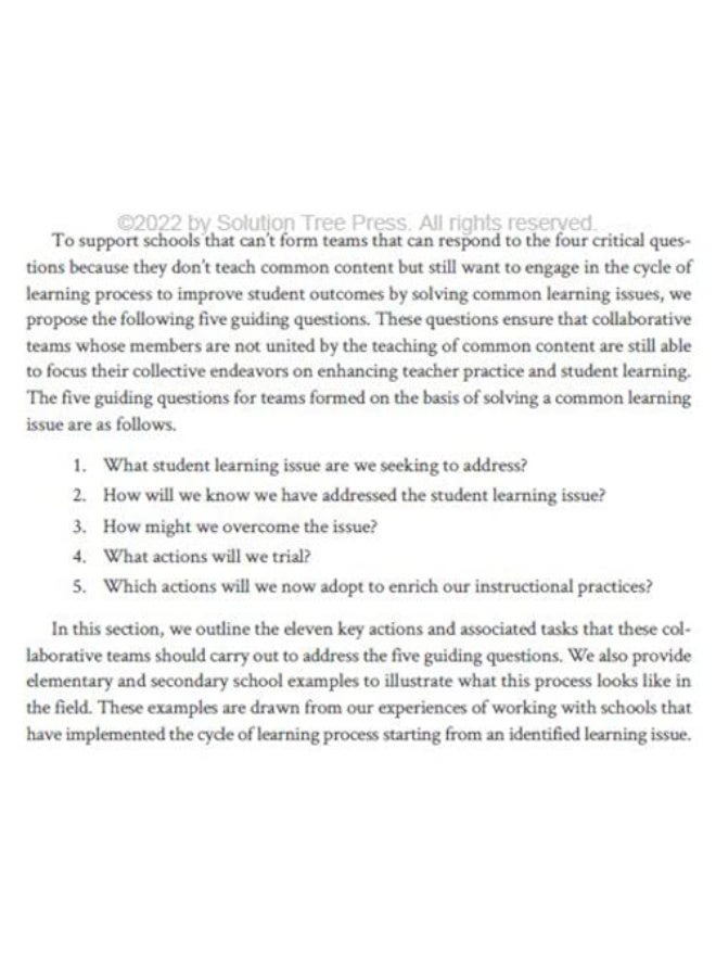 Collaborative Teams That Work: The Definitive Guide to Cycles of Learning in a PLC - Image 4